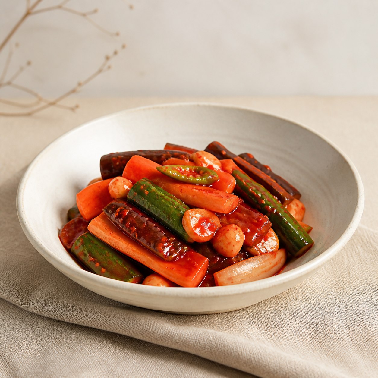 진미식품 고추장장아찌 모듬장아찌 500g